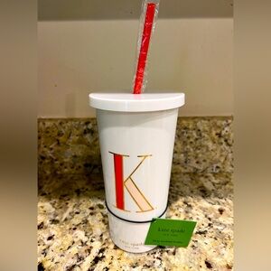 Kate Spade 24 oz tumbler, letter “K”